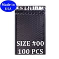 thumbnail image 1 of Size #00 (5"x9" Interior) Black Poly Bubble Mailers with Self Seal- 100 QTY Fast Shipping!, 1 of 1