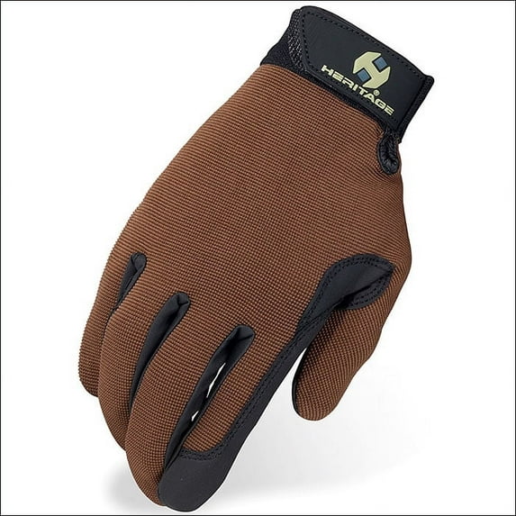 Size 08 Heritage Performance Riding Gloves Horse Equestrian Brown