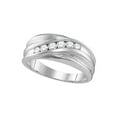 thumbnail image 1 of Size 10.5 - 10k White Gold Mens Round Diamond Band Wedding Anniversary Ring (1/3 Cttw), 1 of 2