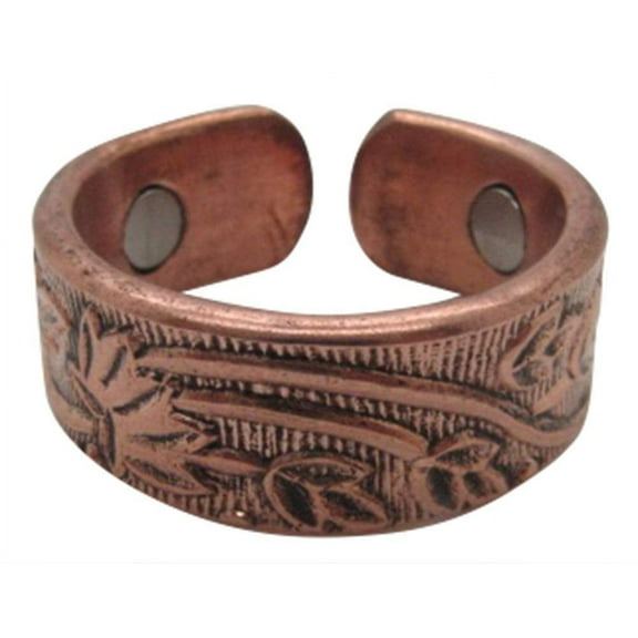 Size 10 Copper Magnetic Band Ring - CMR1111 - 3/8 of an inch wide.
