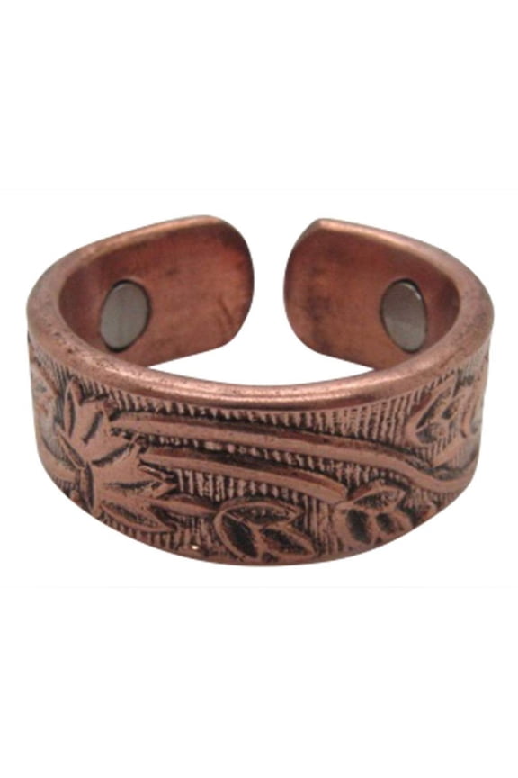 Size 10 Copper Magnetic Band Ring - CMR1111 - 3/8 of an inch wide.