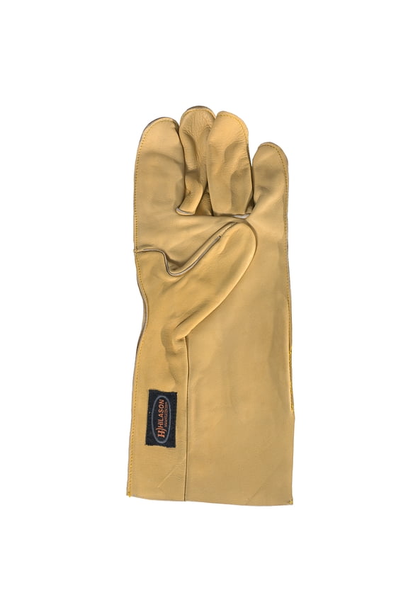 Size 10 Genuine Leather Bareback Riding Gloves Left Hand By Hilason Tan