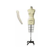 Size 10 Linen Half Body Pro Female Dress Form Mannequin with Arm & Padding Kit