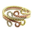 thumbnail image 1 of Size 10 Tri -Metal - Copper, Nickel and Brass Ring CR444 - 1/2 an inch wide., 1 of 1