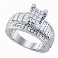 thumbnail image 1 of Size 11 - 10k White Gold Princess Cut Diamond Invisible-set Bridal Wedding Band Engagement Ring 7/8 Cttw, 1 of 2