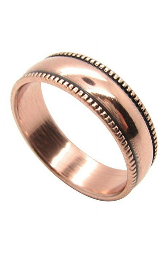 Size 11 Solid Copper Ring #CR052 - 1/4 of an inch wide. Available in sizes 5 thru 13