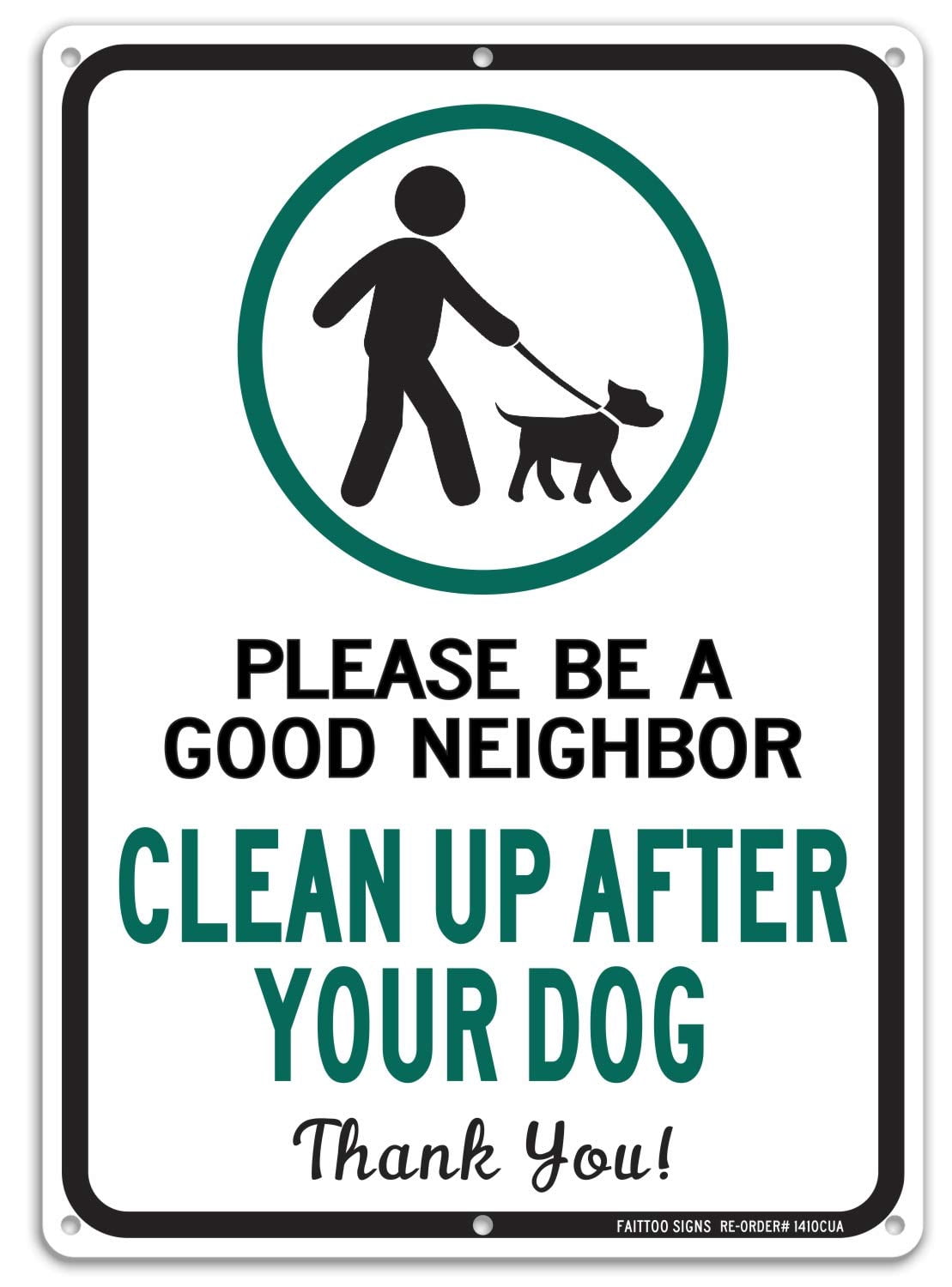 TRENDSTHAN Metallschild 'Please Be A Good Neighbor' – 30,5x20,3 Cm, Retro-Design