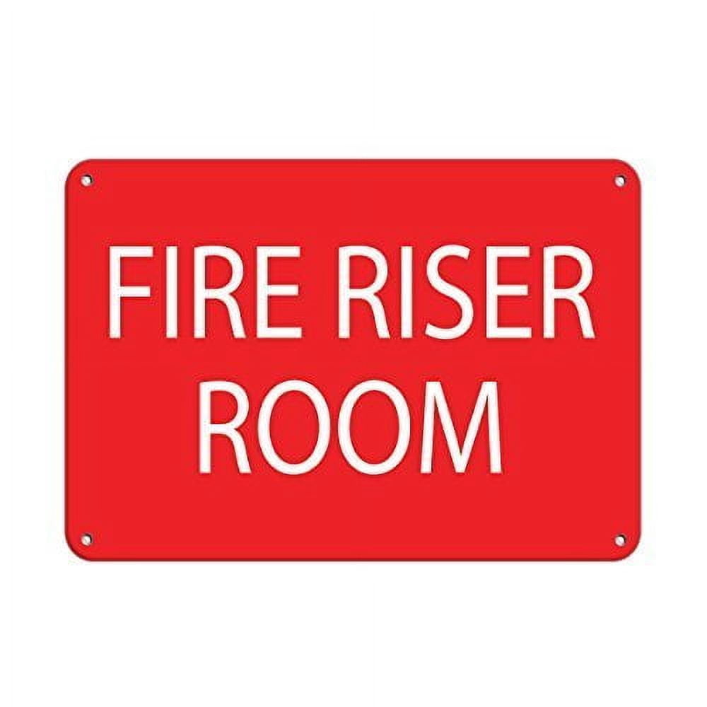 Fire Riser Info Sign Size: 12*8 Inches Personalized Metal Signs for Outdoors Fire Riser Room ...