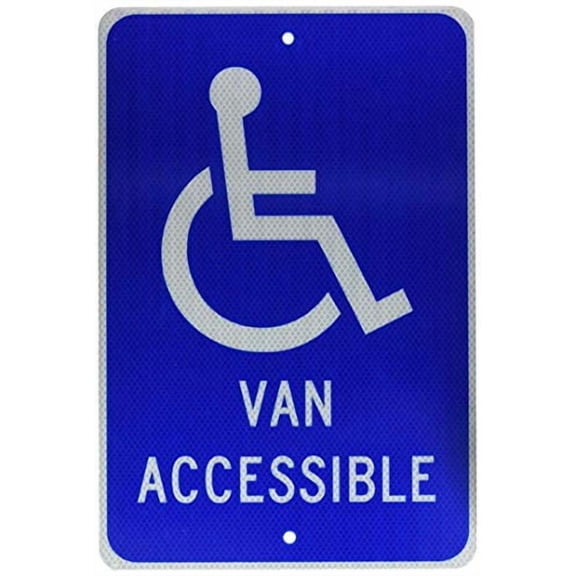 Size: 12x8 Inches Warning Sign Handicap Parking Sign Van ACCESSIBLE Sign Business Sign Metal Tin Sign