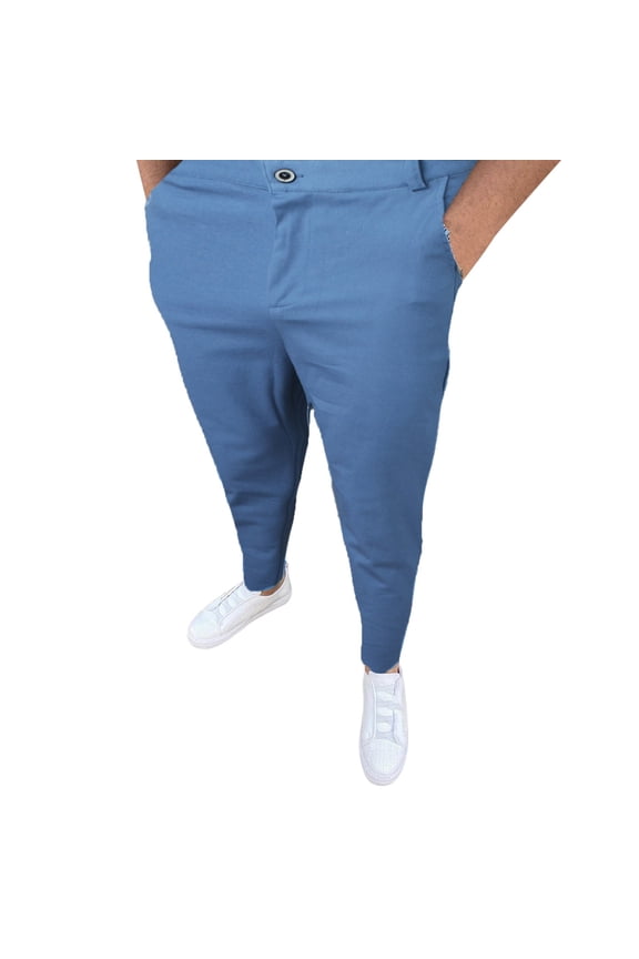 Size 13 Tech Pants Men Casual Versatile Fashion Trousers Pant Pants Soild Color Slim Fit Small Feet Suit Trousers