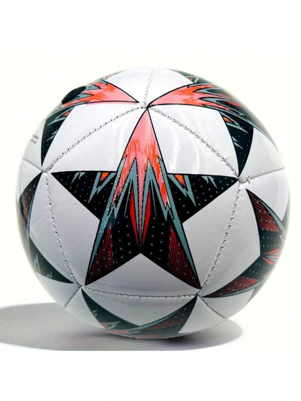 Size 2 Star Design Soccer Ball, White/Green, 1 Pack