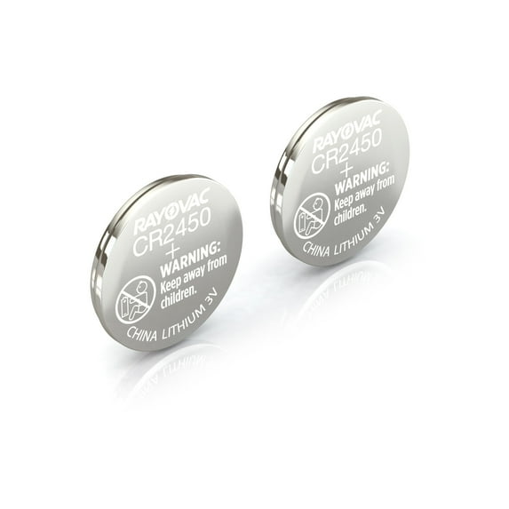 Size 2450 2-Pack Lithium Coin Cell Batteries