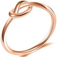 thumbnail image 1 of Size 3-13 Stainless Steel Simple Love Knot Celtic Promise Anniversary Statement Ring, 1 of 2