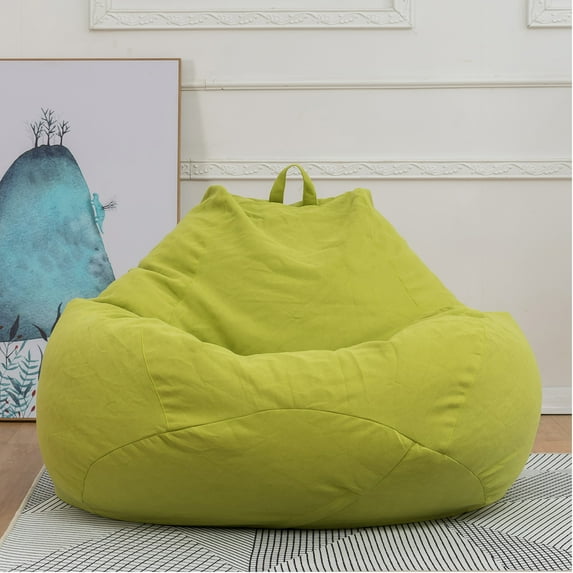 Size 31.5"x35.4" Multiple Color Indoor Lazy Lounger Super Soft Adults Kids Beanbag Chair Cover Memory Foam Beanbag Chair Cover Furniture Sofa Tatami (Not Included Filling)