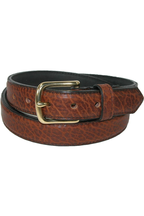 Size 34 Mens Bison Leather 1.25 Inch Dress Belt, Tuscon