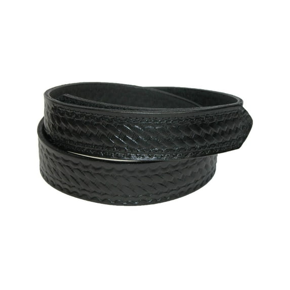 Size 34 Mens Leather Basketweave Hook and Loop Mechanics Belt, Black