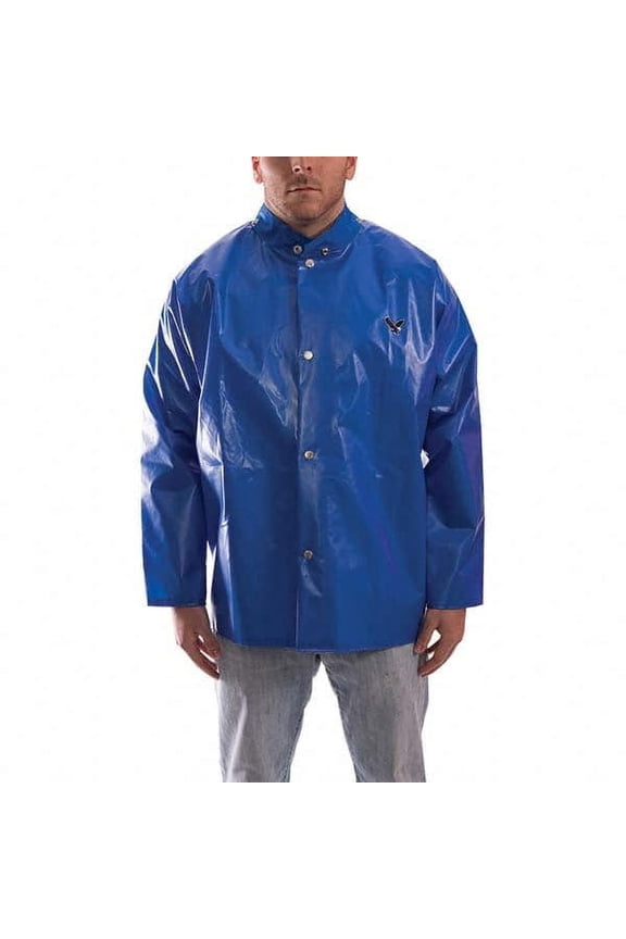 Size 3XL Blue Chemical Waterproof Jacket