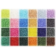 thumbnail image 1 of Size 3mm Seed Beads About 7200pcs in Box, 8/0 Glass Silver Lined Seed Beads for Making Bracelet Necklace Earring Jewelry (About 300pcs/Color, 24 Colors), 1 of 6