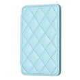 thumbnail image 1 of (Size: 4.17 in x 2.59 in) Universal Elegant Texture PU Leather Slots Wallet Magnetic Flip Card Holder Universal Adhesive Stick On Phone for iPhone/Samsung/Google - Blue, 1 of 5
