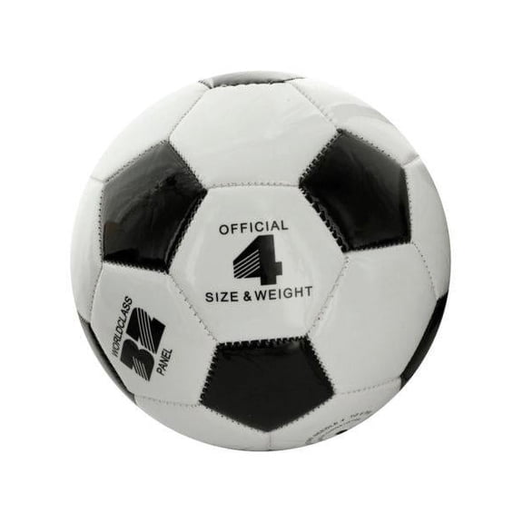Size 4 Black & White Glossy Soccer Ball (Available in a pack of 2)