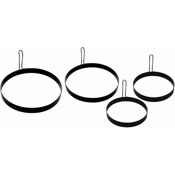 Size: 4 inch, 6 inch and 8 inch, Ultimate Griddle Ring Set, 4-Piece