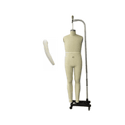 Size 42 Linen Full Body Pro Male Dress Form Mannequin with Arm