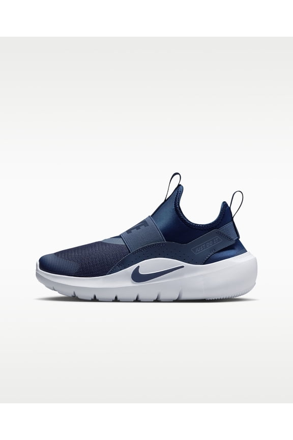 Size 4Y- Nike Flex runner (GS) Midnight Navy/White (IF2893-400) Big Kids Running Sneakers