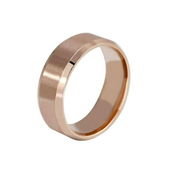 Size 5-14 Stainless Steel Rings Men Women Wedding Band Silver Black Gold Rose 8mm Ring