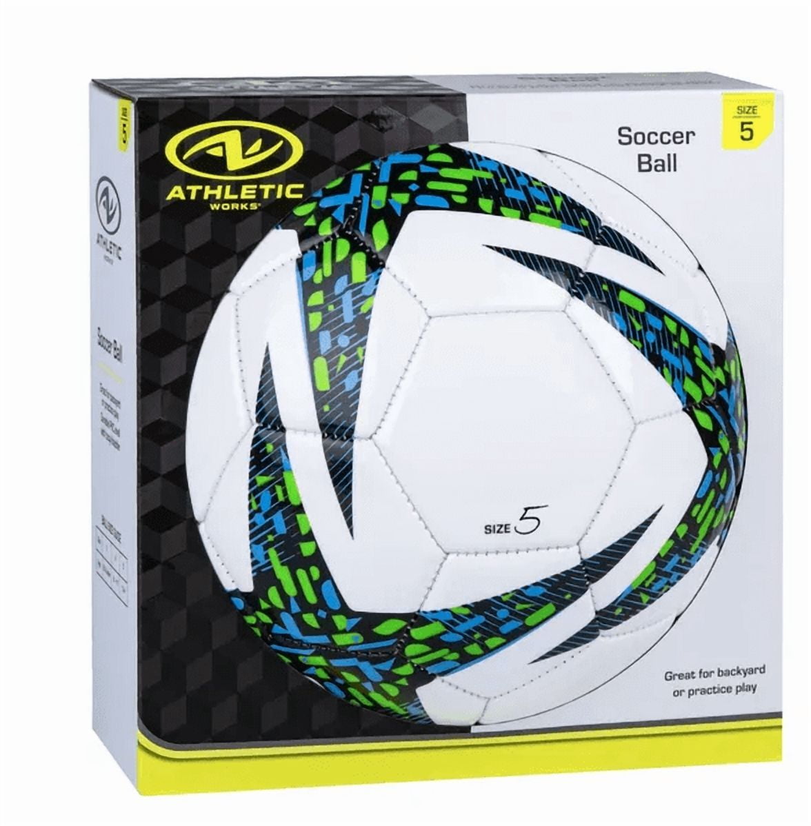 Size 5 Blue Soccer Ball for  Ages 12+  Soft TPU Cover & Air-Retaining Bladder – Ideal for Practice  Games & Training