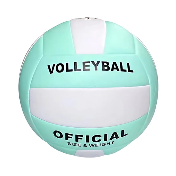 Size 5 PVC Volleyball, Soft Waterproof Beach and Indoor Outdoor Practice Ball, Green, Gym Training