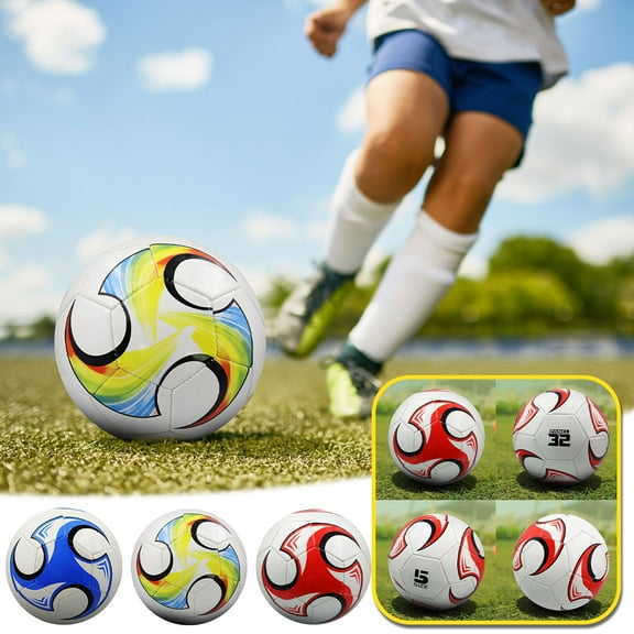 Size 5 Soccer Training Football with Texture for Outdoor Play and PracticeforOutdoor/Sports(Multicolor),Ccwuwei