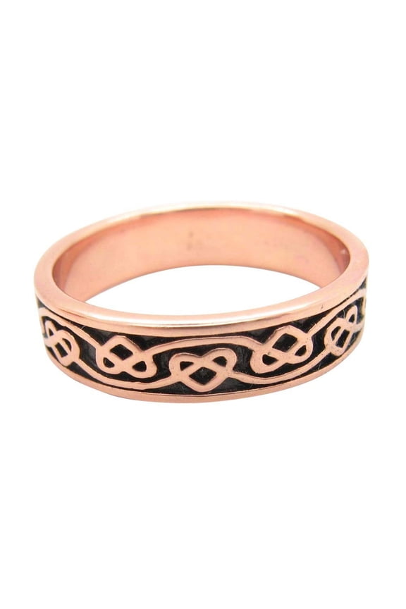 Size 5 Solid copper band ring CRI1345-1/4 of an inch Wide.