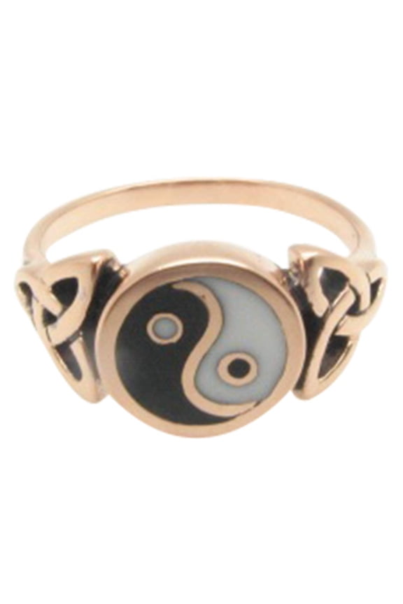 Size 5 Solid copper band ring Solid Copper Yin and yang Ring CRI1390-1/2 of an inch Round