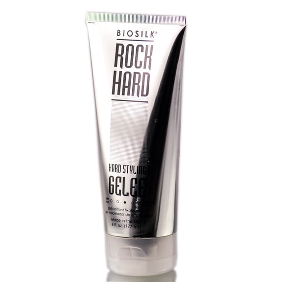 Size : 6.0 oz , Biosilk Rock Hard Gelee - firm hold , Hair Scalp Skin Body - Pack of 3 w/ SLEEK Teasing Comb