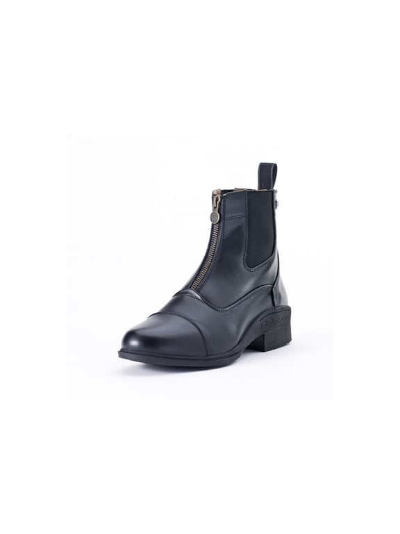 Adult Female Quantum Zip Paddock Boots, Color: Black, Size: 6.5 (470802BLK-065)