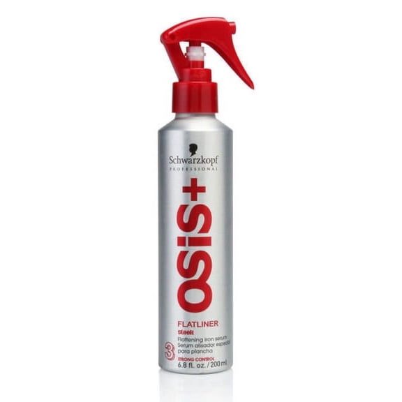 Size : 6.8 oz , Schwarzkopf OSIS+ Flatliner Flat Iron Hair Serum Hair - Pack of 6 w/ Sleek Teasing Comb