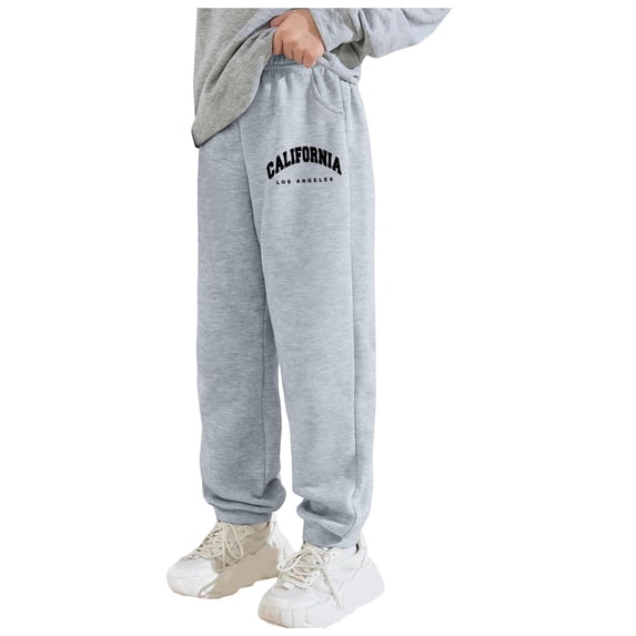 Sweatpants For Boys Boys Joggers Size 14-16 Boys' Active Basic Fleece Jogger Pants Kids Casual Pants with Pocket Light Gray 8-10 Years