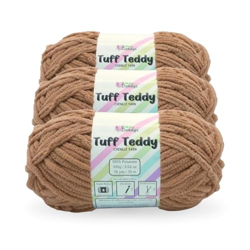 Size 6 Chenille Yarn 10.5oz/300g 192yds/210m, Brown Sugar Bear, Color 44