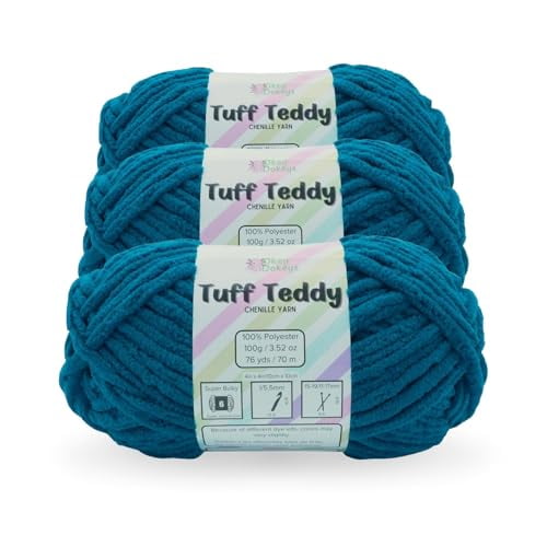 Size 6 Chenille Yarn 10.5oz/300g 192yds/210m, Tidal Teal, Color 48