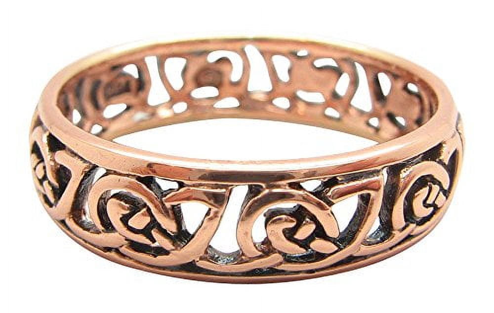 Size 6 Solid Copper Ring CTR3453 - 3/16 of an inch wide