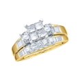 thumbnail image 1 of Size 7.5 - 14k Yellow Gold Princess Cut Diamond Bridal Wedding Engagement Ring Band Set 1.00 Cttw, 1 of 2