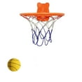 thumbnail image 1 of Size 7 Flocked Basketball with 12.6in No-Punch Hoop, Silent Indoor Basketball Set for Home Training, Wall Mounted Goal, Elastic Sport Training Equipment, 1 of 3