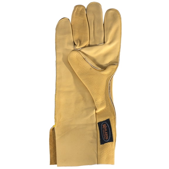 Size 7 Genuine Leather Bareback Riding Gloves Right Hand By Hilason Tan