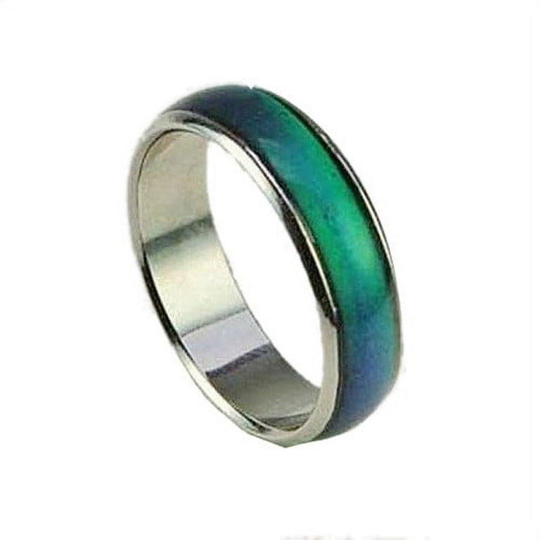 4mm Stainless Steel Mood Ring Emotion Temperature Color Changing Ring for  Men Women Boys Girls Wedding Band