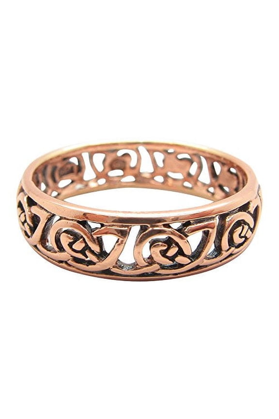 Size 7 Solid Copper Ring CTR3453 - 3/16 of an inch wide