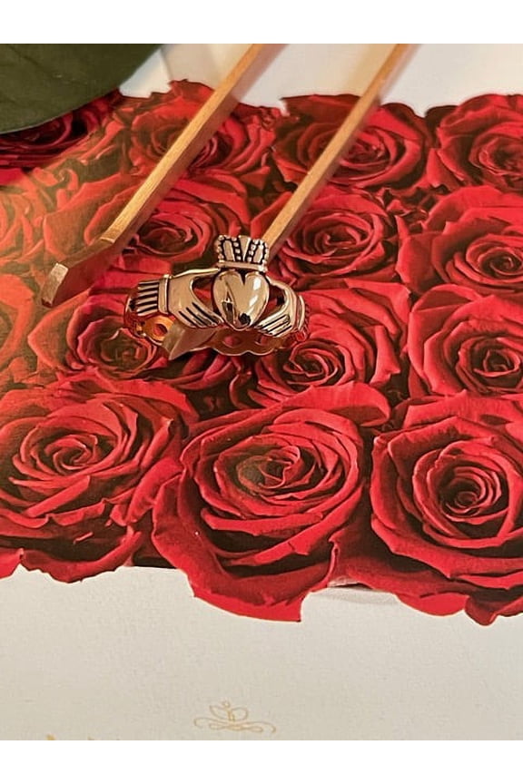 Size 7 Solid copper Celtic band ring CRI116- 3/16" Wide