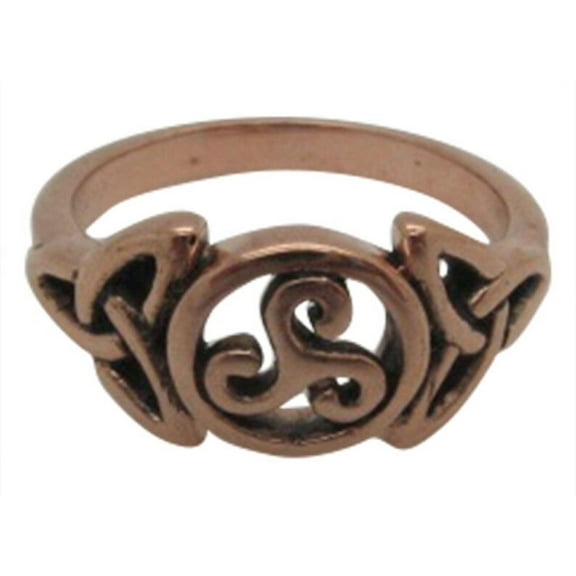 Size 7 Solid copper Celtic band ring CRI1343 - 3/8 of an inch wide. Available in sizes 5 thru 10.