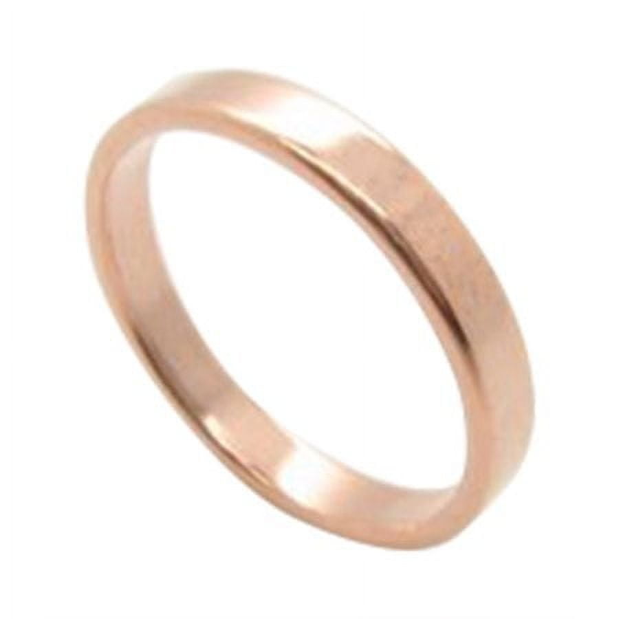 Size 7 Solid copper band ring CR42T-3mm wide - 1/8 of an inch wide.