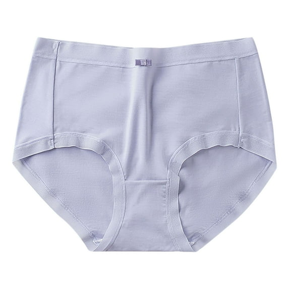 Size 7 Womens Underwear Ropa Interior Mujer Algodon, Women Medium-Waist Briefs Solid Color Women Underwear