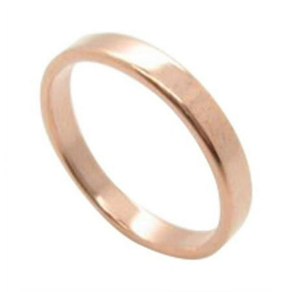 Size 8 Solid copper band ring CR42T-3mm wide - 1/8 of an inch wide.